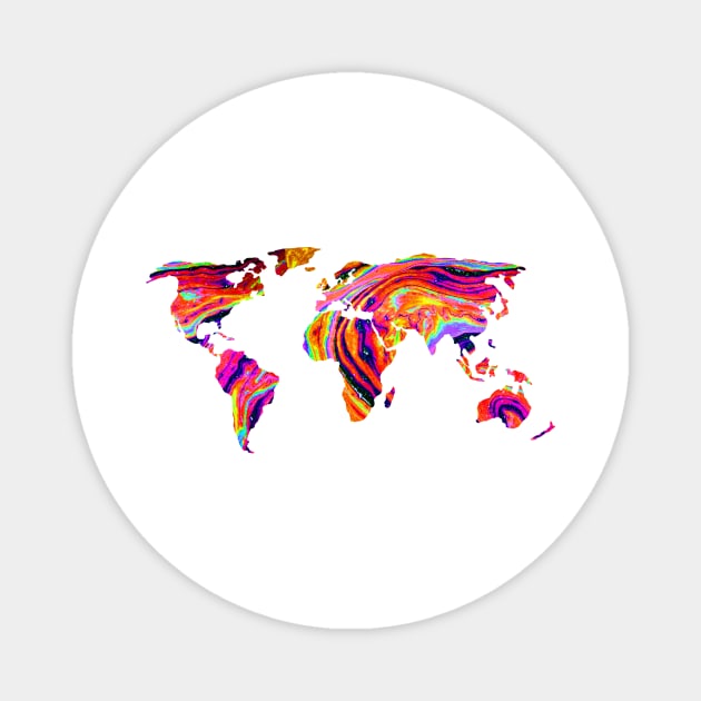 Boloful World Map Magnet by lolosenese